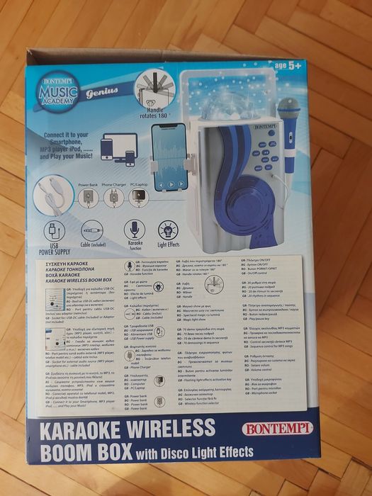 Sistem Karaoke Copii + Lumini Disco + Conectare la Telefon