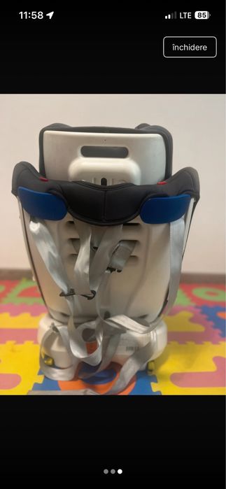 Scaun auto rotativ cu isofix 0-36 kg Bear Dark Grey pozitie somn