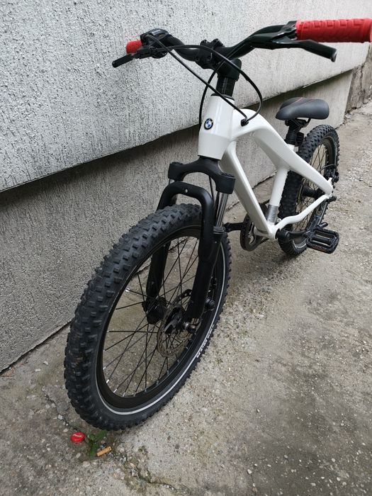 Bicicleta copii BMW JUNIOR 20 Zoll, frane disc alb perlat 6-9 ani