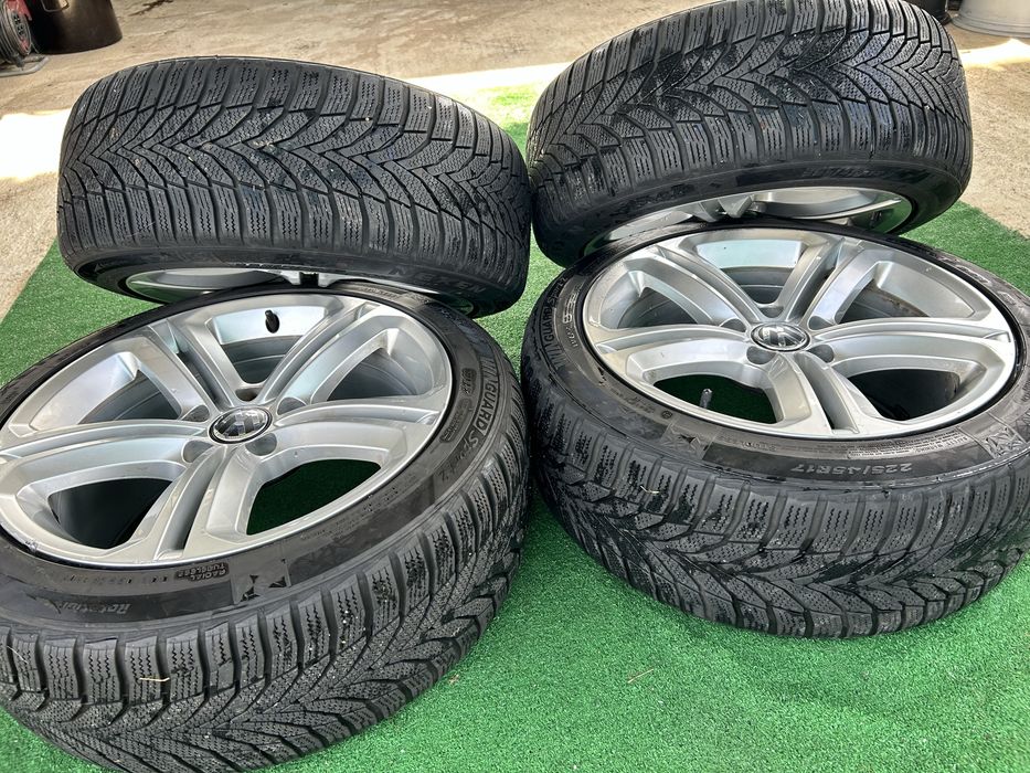 5х112 17 8j ET 41 за vw passat golf 5 6 touran tiguan skoda seat kadi с зимни гуми