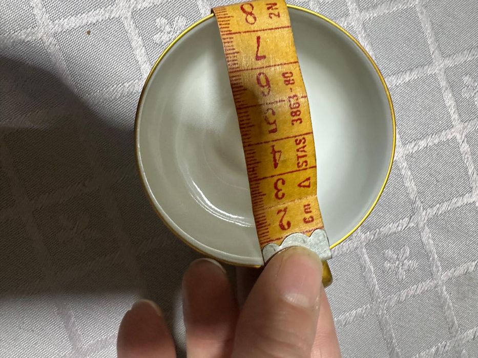 Set 6 cesti din portelan bavarez emailat si aurit.