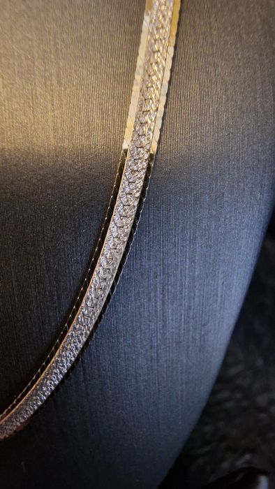 Set argint placat cu aur24k galben si alb