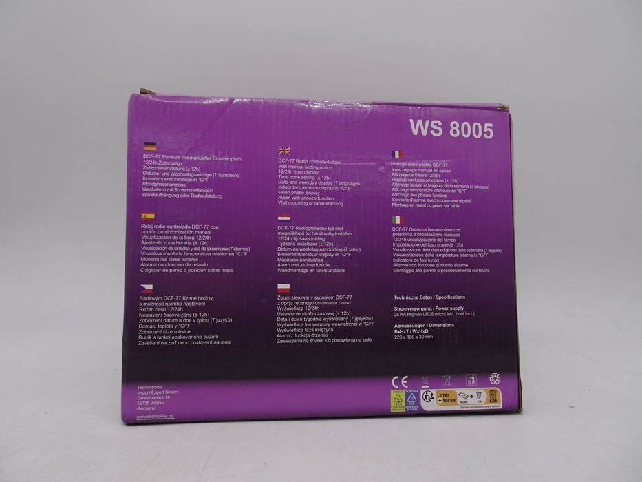 Ceas digital de perete cu radio Technoline WS8005