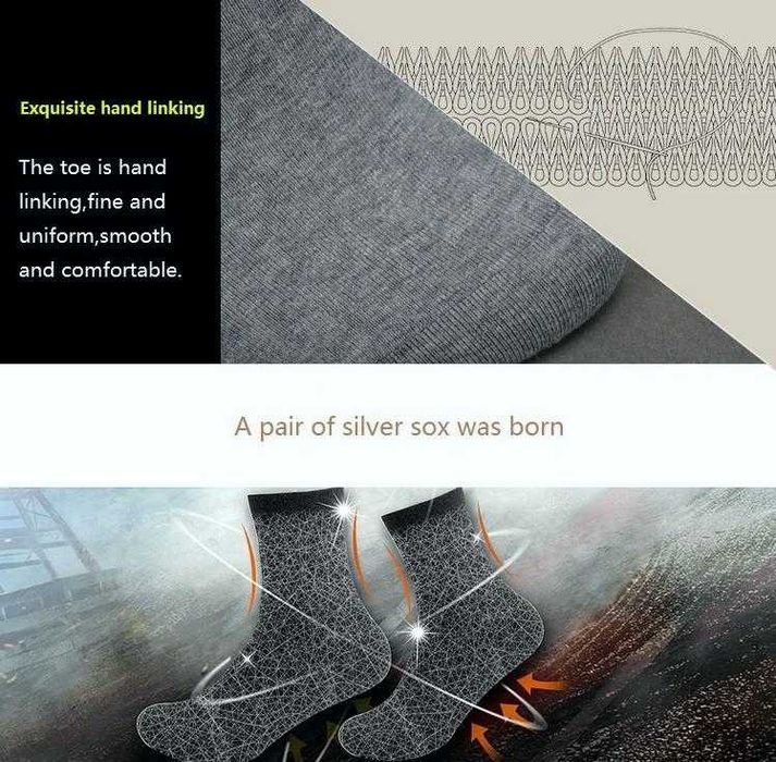Анти-Електростатични Заземяващи Чорапи Антибактериални Сребърни Нишки