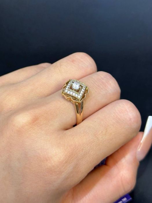 Золото 585  Кольцо Масса: 2,16