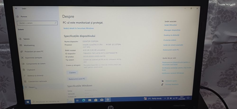 Laptop hp elite 14 inch