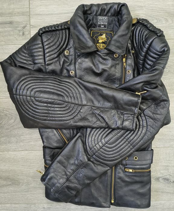 Geacă moto clasică din piele naturală, Orex, S/38