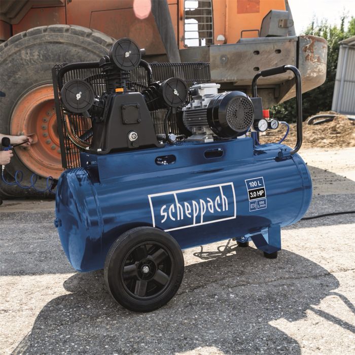 Compresor aer 100L 3 cilindri scheppach