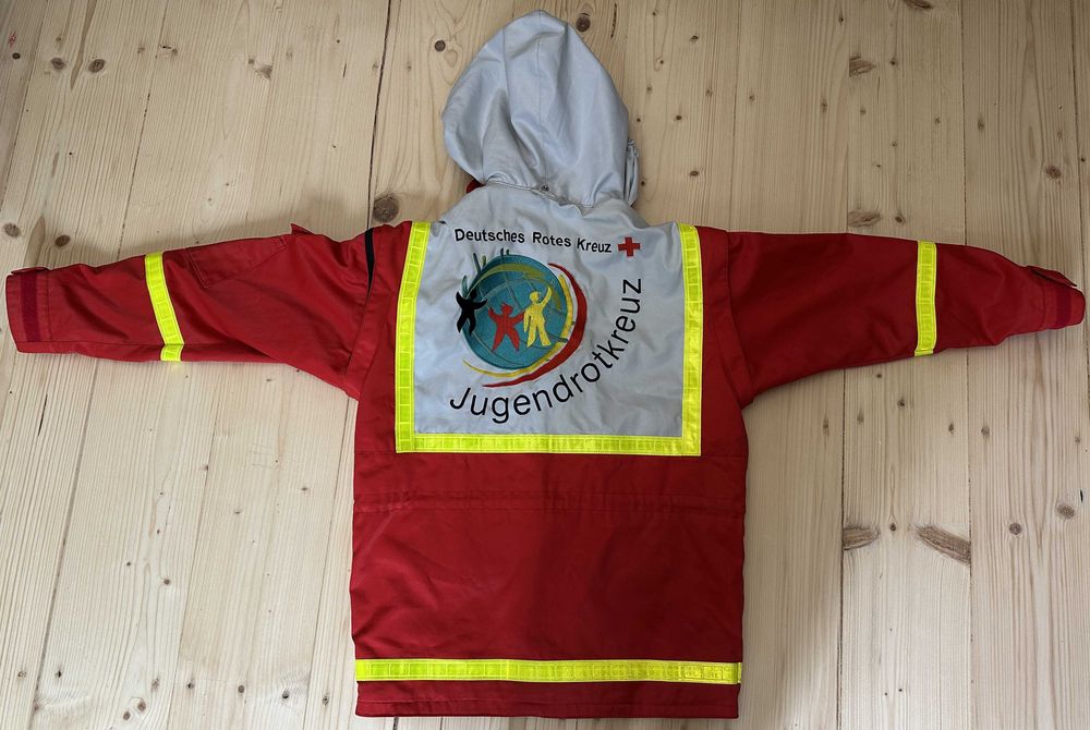 Geacă Utilitară Crucea Roșie Germană - Jugendrotkreuz - Reflectorizantă - Ca Nouă - Mărime M/L