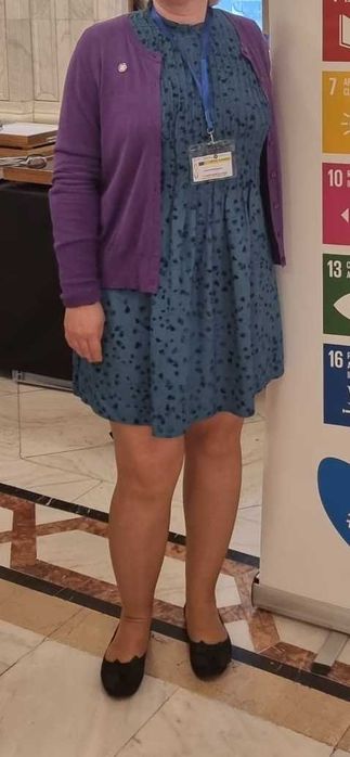 Rochie vară, maneci lungi, marime 40