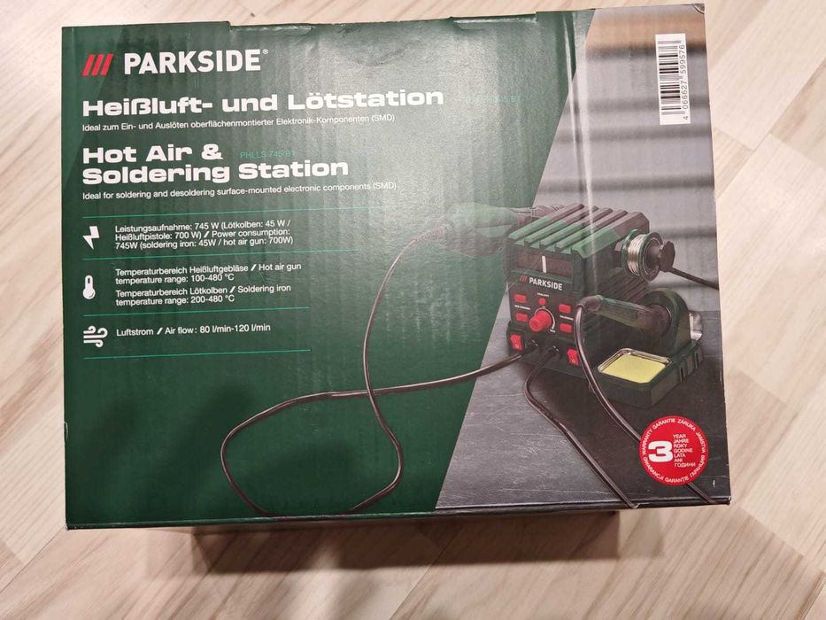 Станция за запояване Parkside PHLLS 745B1 - В ГАРАНЦИЯ + стойка