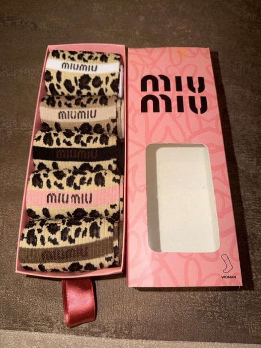 Set 5 Perechi Șosete Miu Miu – Animal Print & Logo
