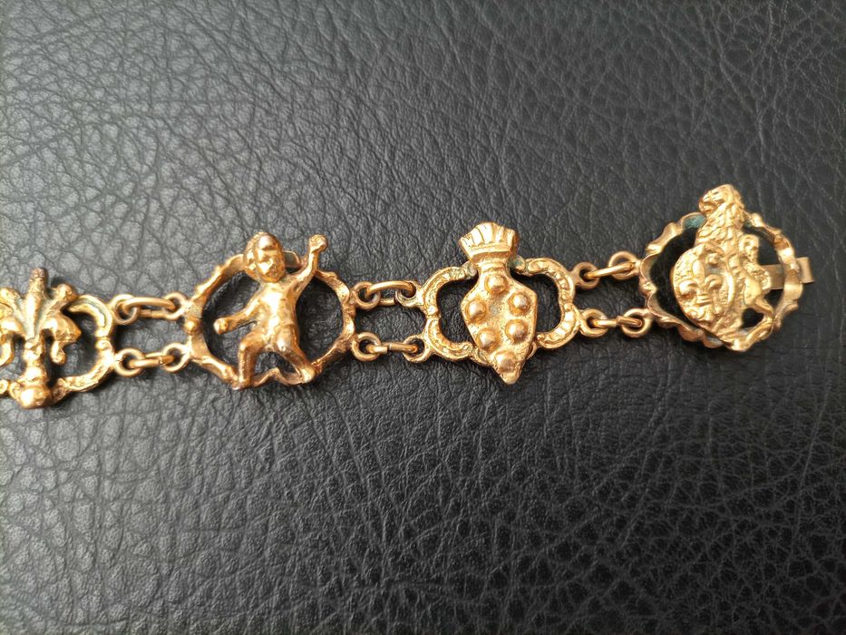 Винтажна позлатена гривна