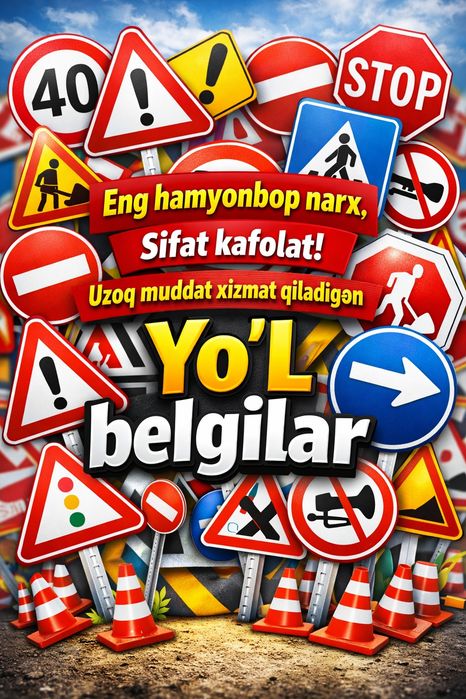 yul belgi  znaklar tayyorlab beramiz Dastavka Ózbekiston hamma viloyat