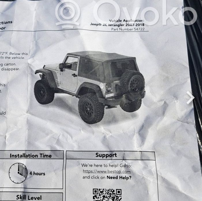 Softop Jeep Wrangler JK 2007-2014
