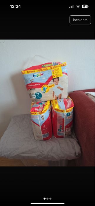 Lot pampersi si haine dama