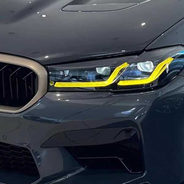 BMW 5 желтые ангела