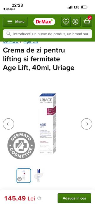 Crema de zi pentru lifting si fermitate Age Lift Uriage