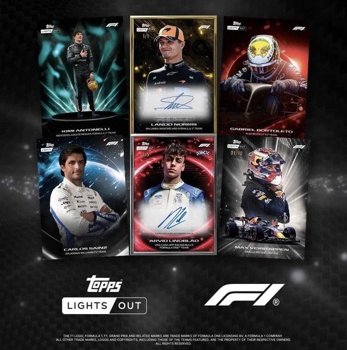 Карти Topps F1 Formula 1 Lights Out 2026