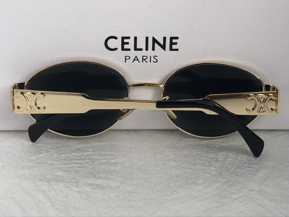 Дамски слънчеви очила кръгли овални елипса 2 цвята златни сребърни