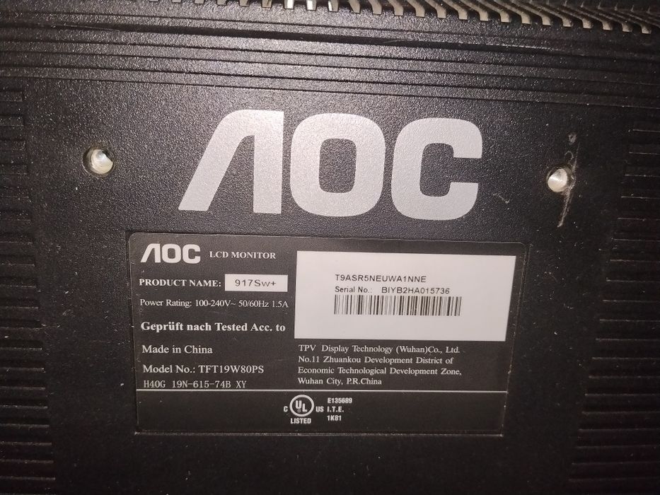 AOC LCD Monitor 17