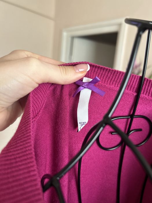 Pulover lung Bhs, marime 48, nou, fucsia