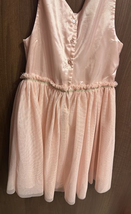 Бледо розова детска рокля H&M 8-9г