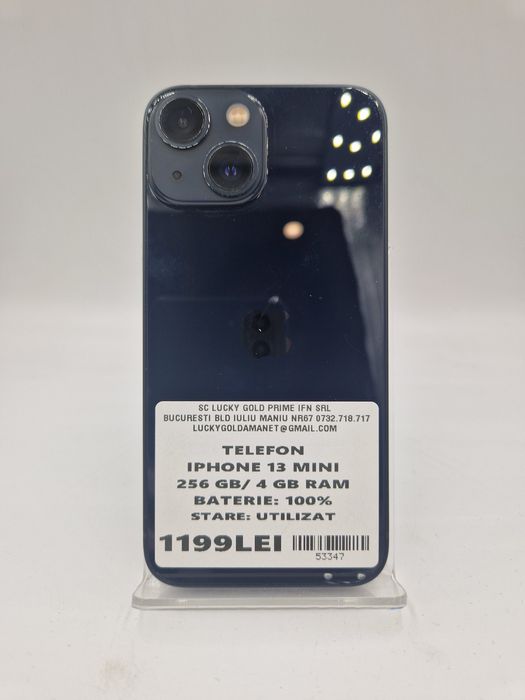 Iphone 13 Mini 256GB / 4GB RAM 100% Baterie Garantie #53347