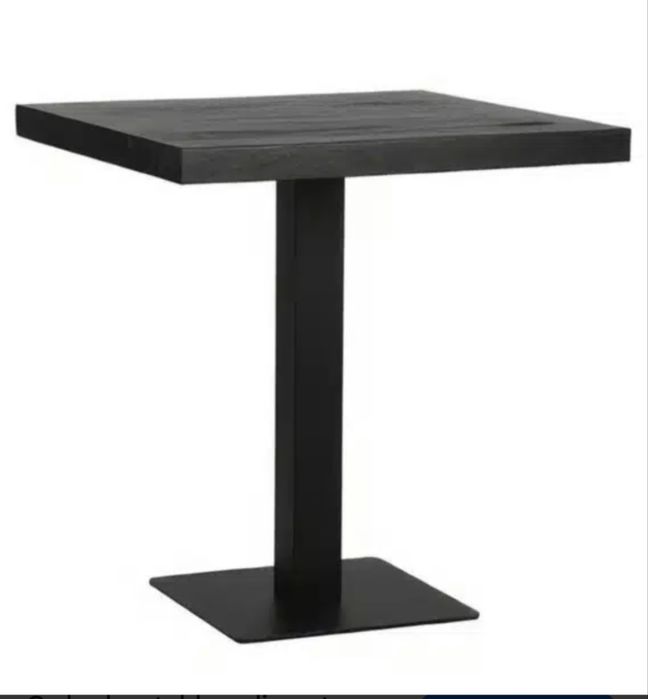 Бар маса (метална, малка, черна с верзалотов плот)