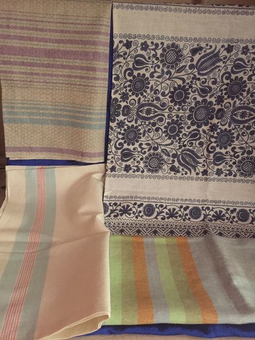 Ткань синяя