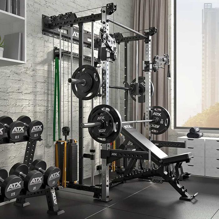 Кросоувър Станция 2 х 90 кг / Смит Машина / Фитнес Станция за Стена