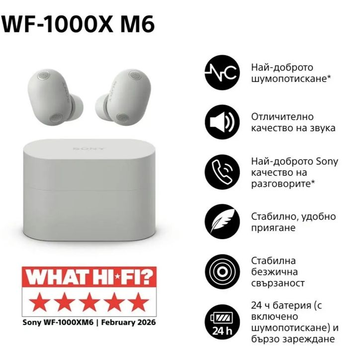 Слушалки Sony - WH-1000XM6