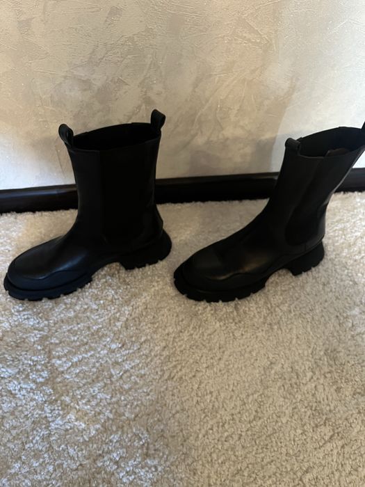 Ботинки зимние кожа цигейка