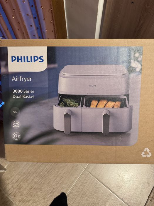 Friteuza dubla cu aer cald Philips Airfryer Seria 3000