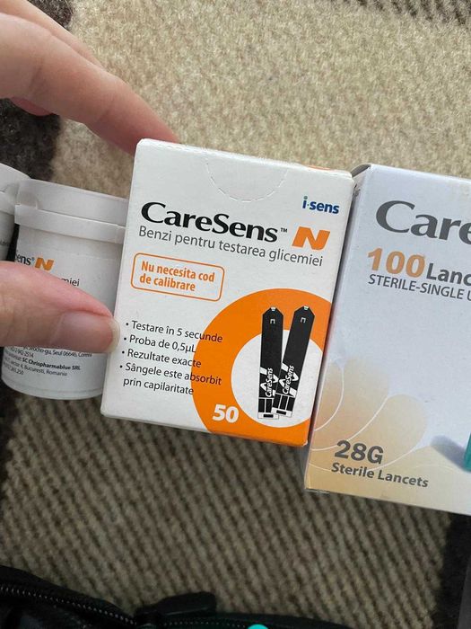 Glucometru nou CareSens + teste si ace