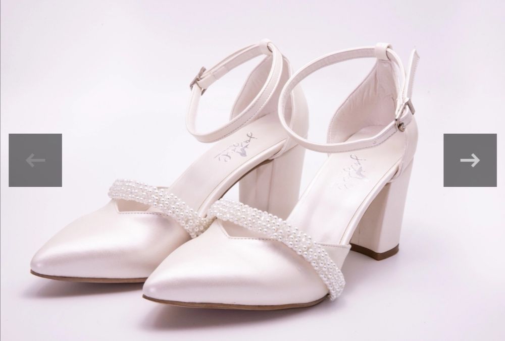 Pantofi ivory deosebiți de mireasă