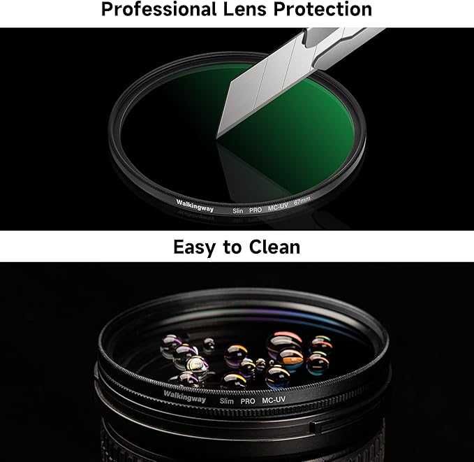 Filtru UV 37-82mm Walking Way sticlă optică HD