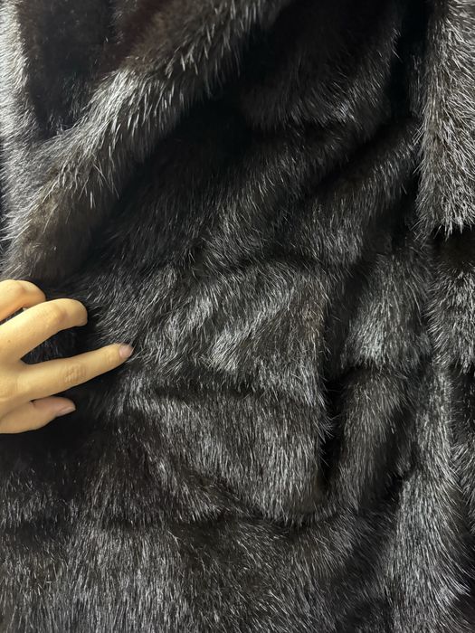 Норковая шуба длинный ворс