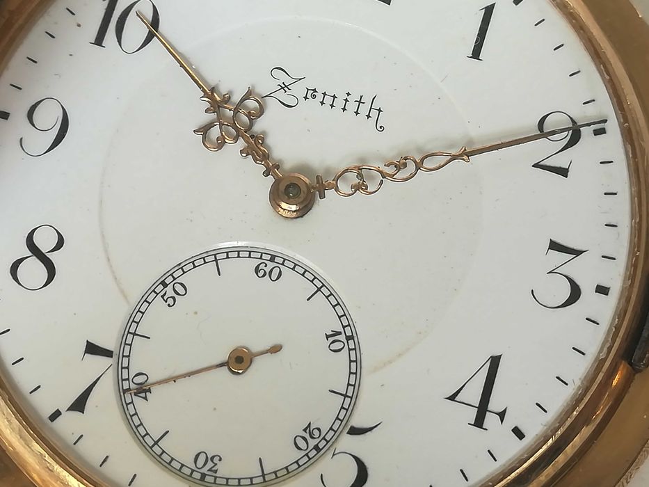 ZENITH джобен часовник, златен 14к/Gold 14k, перфектен, рядък