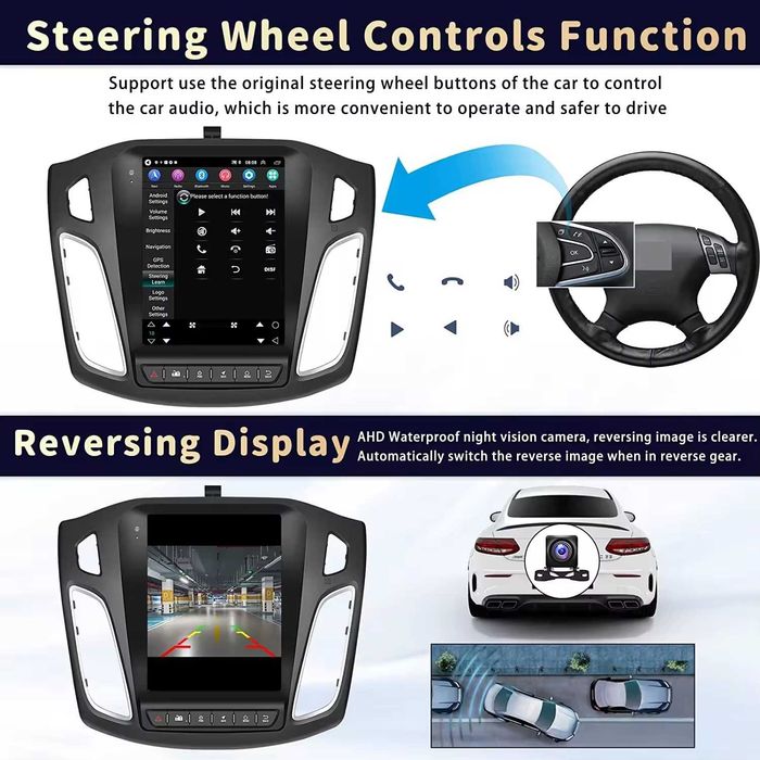 Мултимедия Двоен дин Навигация за Ford Focus 9.7 инча Android DIN Форд