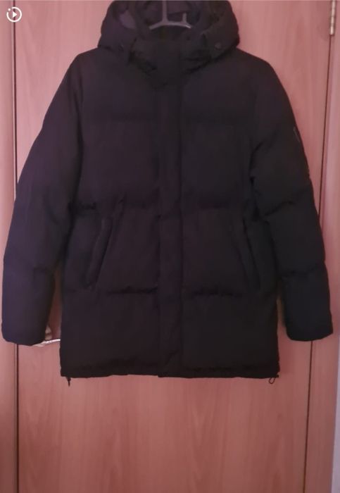 Мужская зимняя куртка с капюшоном, размер 52-54