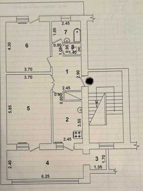 Центр 2 комнатная 3 Этаж Спец План Кунаева Росси Гостиница Ипотека тож