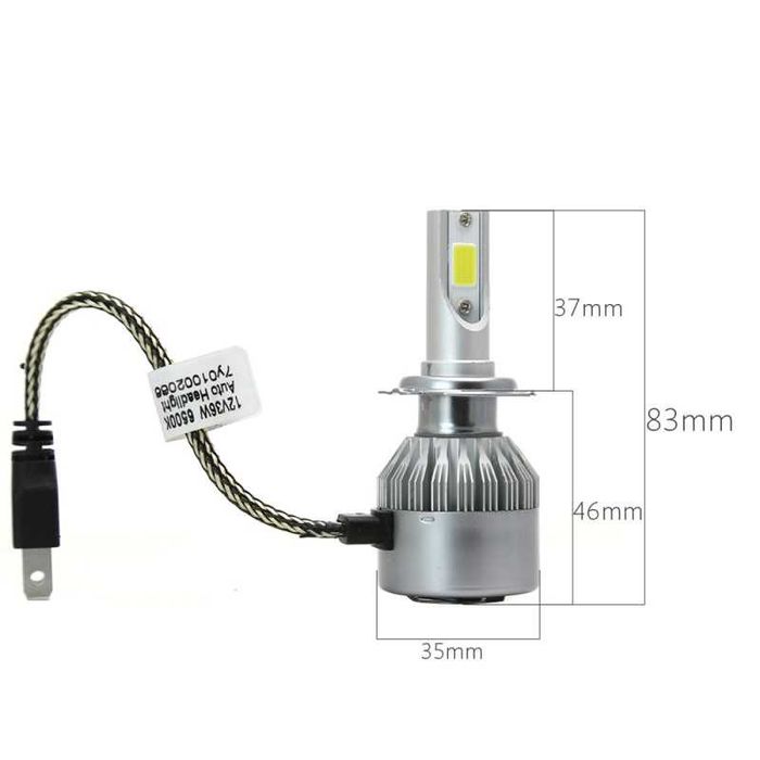 Set 2 Becuri LED-Uri Auto C6 H7 36w 3800 Lumeni 6500K 12-24 V