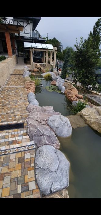 Пруд водопад ручей бассейн фонтан строительство