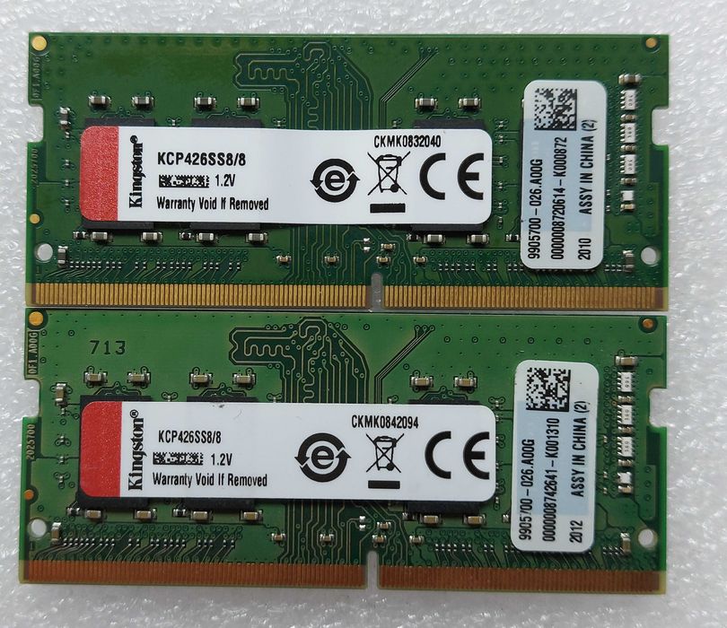 KIT memorii 16GB(2X8GB) 2666Mhz KINGSTON laptop