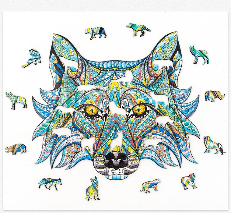 Дървени пъзели различни модели Дървен пъзел 150+ части включва кутия