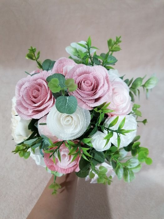 Buchet mireasa din hartie