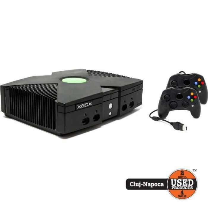 Consola Microsoft Xbox Classic, 30 Gb, 2 Controllere | GARANTIE 12 LUNI | UsedProducts.ro