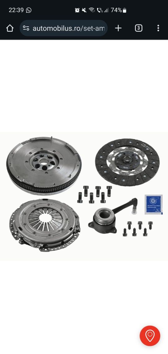 Kit Set ambreiaj 2290 601 005 SACHS 1.9 tdi vw, seat, audi, skoda, ARL ...