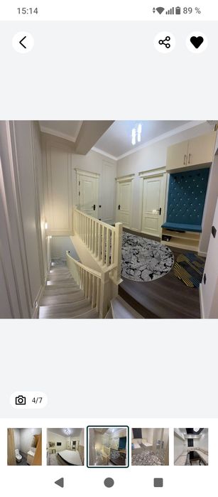 Arenda kvartira Shayxantaxur tum Samarqand darvoza 3 xona dupleks